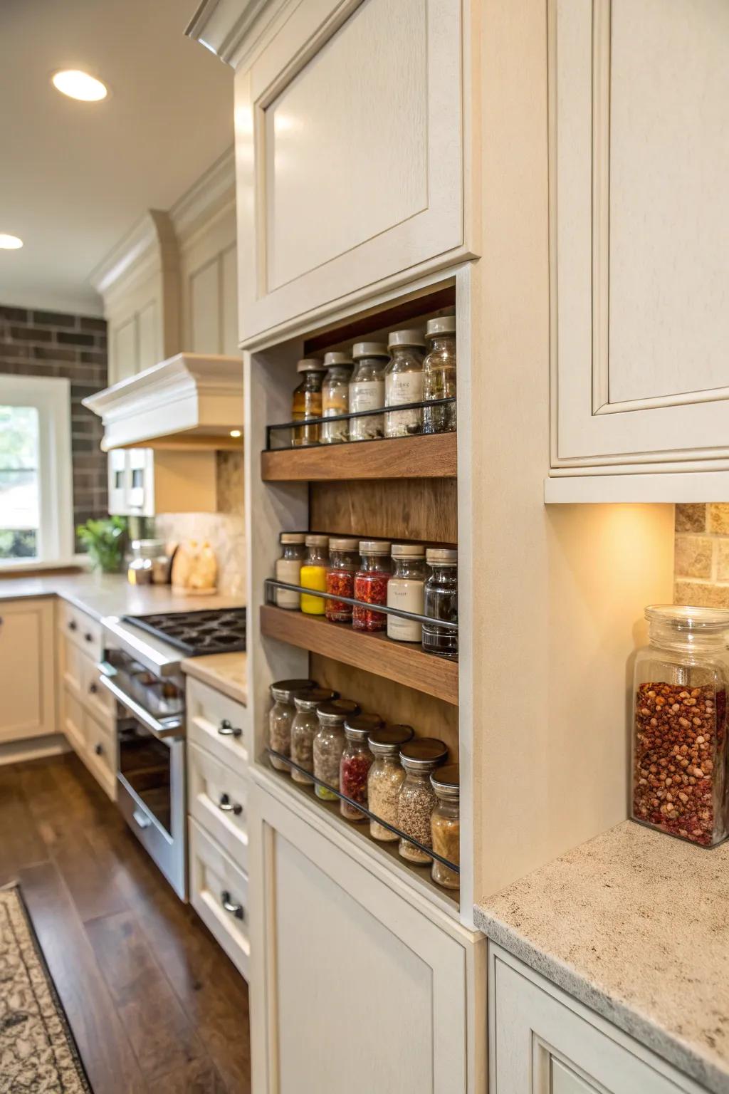 Built-in nooks provide seamless integration into your kitchen.