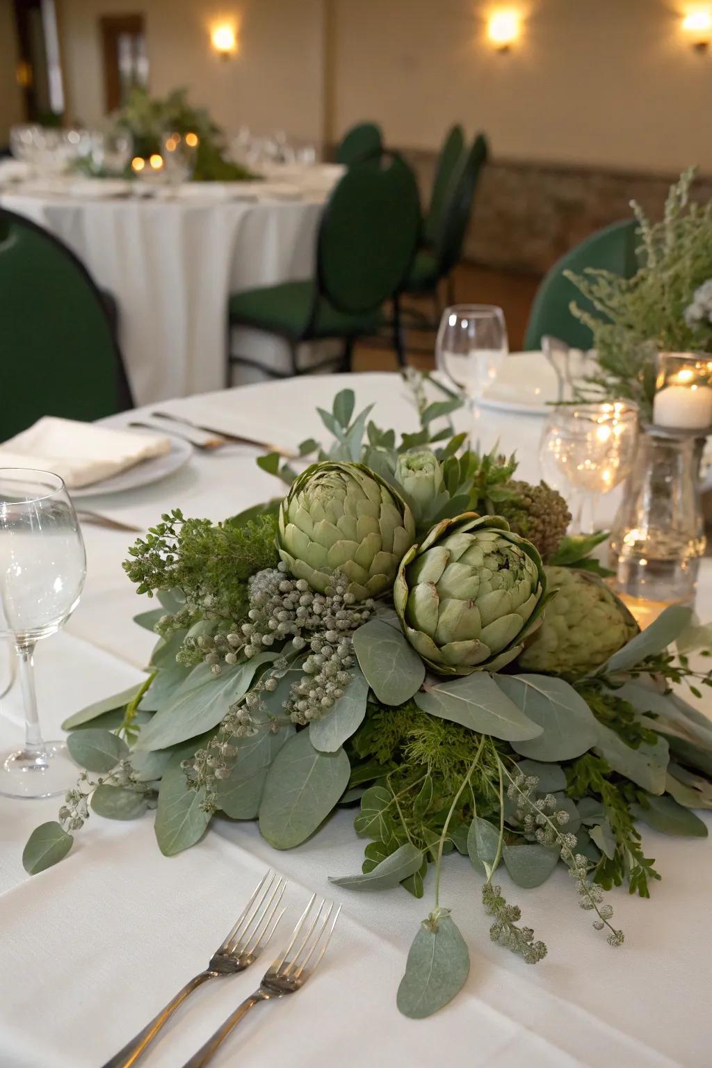 Unexpected vegetables like artichokes add a rustic twist.