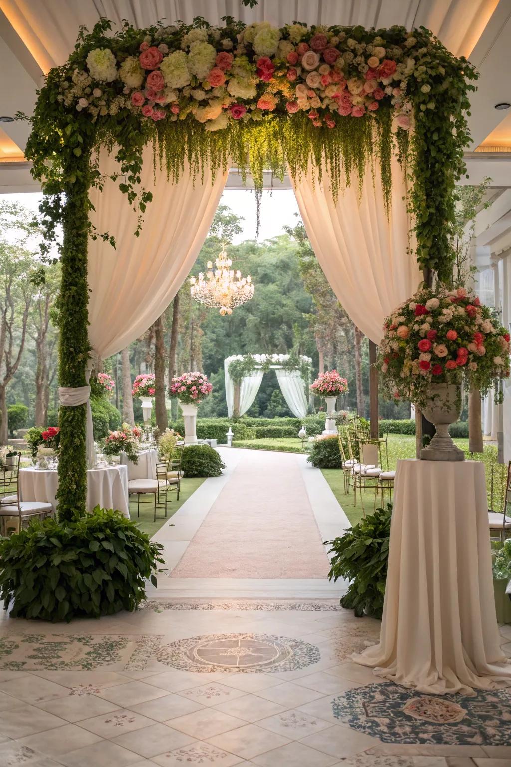 Outdoor celebration themes fashion a vibrant and natural atmosphere.