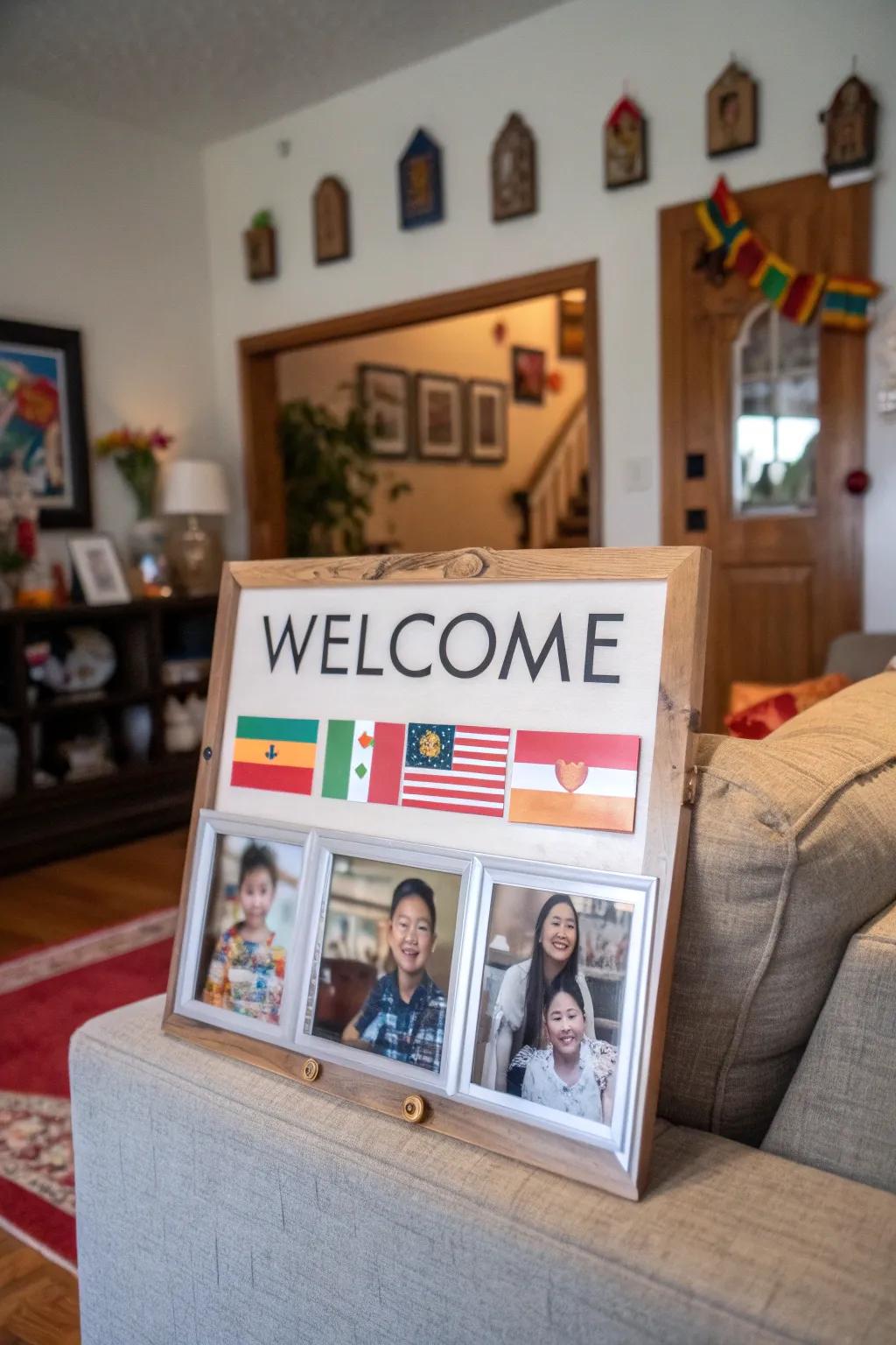 Embrace diversity through a bilingual greeting.