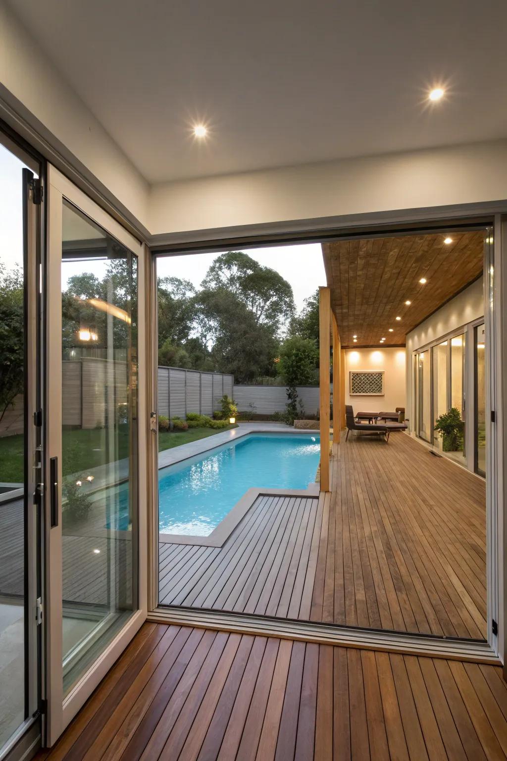 Seamless transitions broaden your living area into the outdoors.