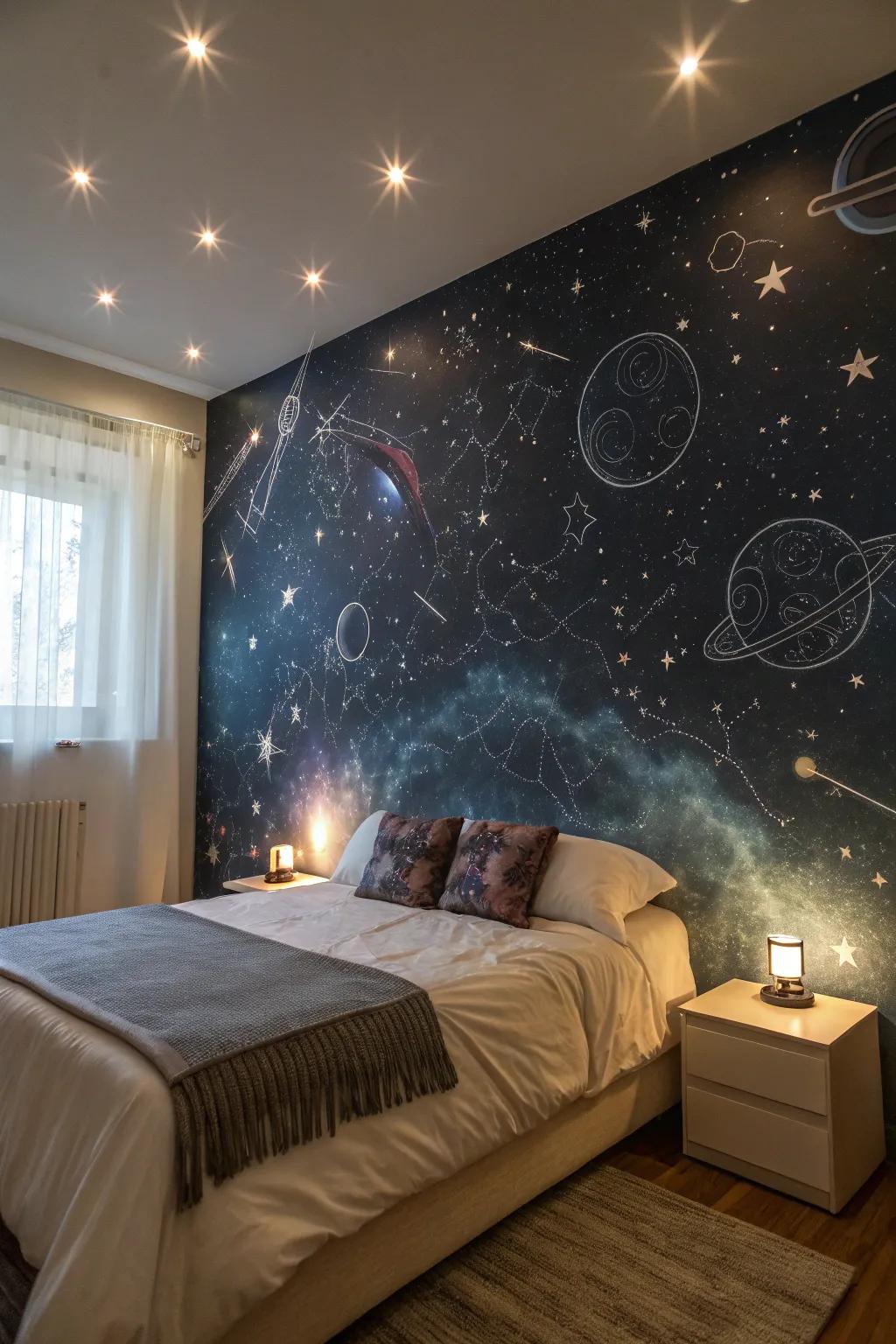 Accept the magic using heavenly skies murals.