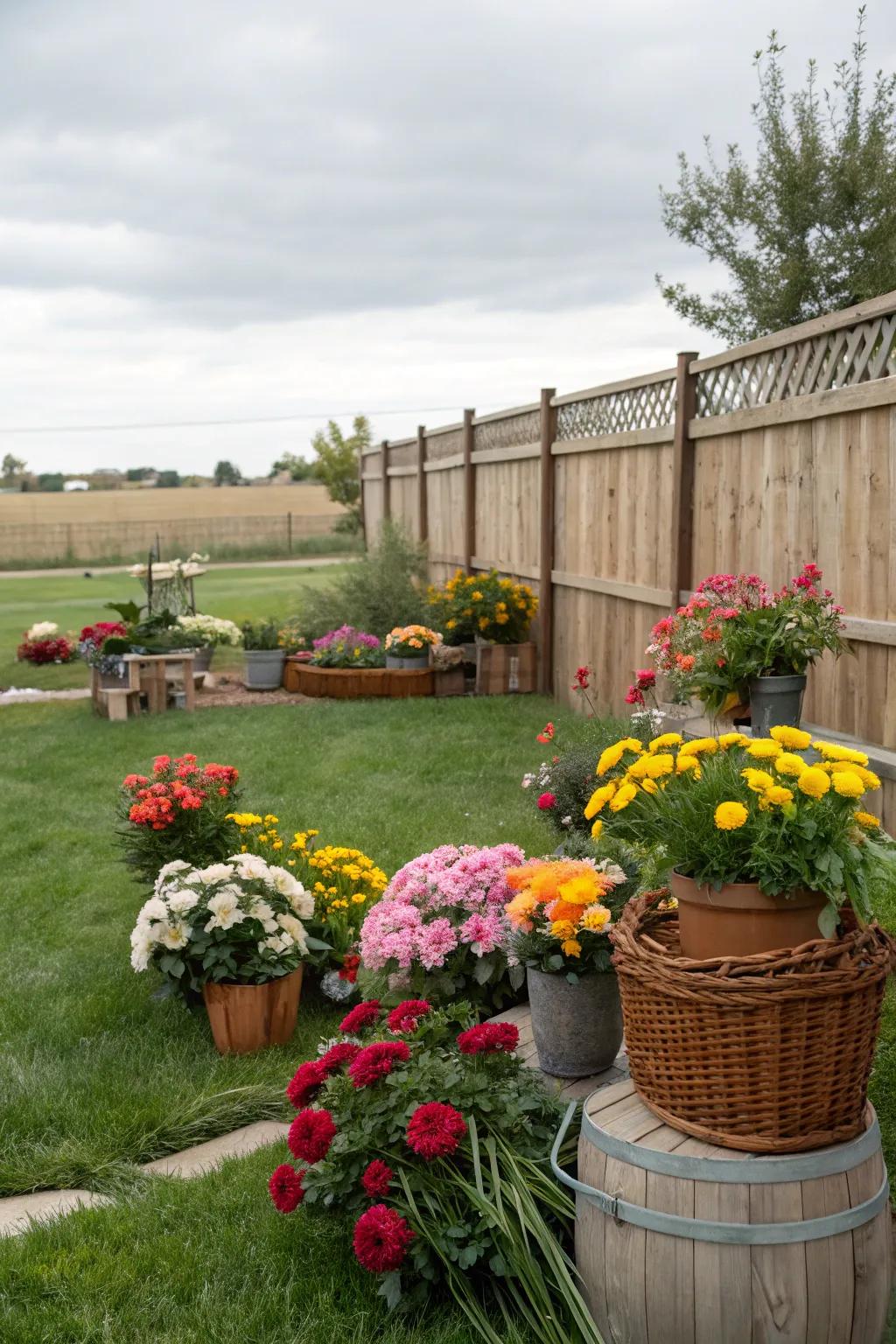 Seasonal floral arrangements bring vibrant, natural beauty to the celebration.