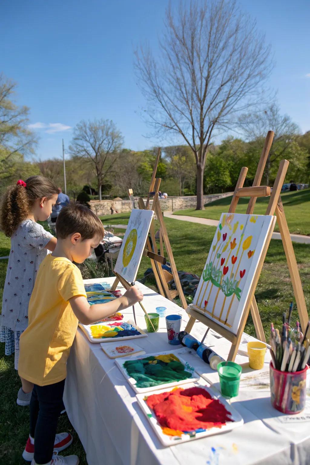 Express your inner creativity with outdoor art.