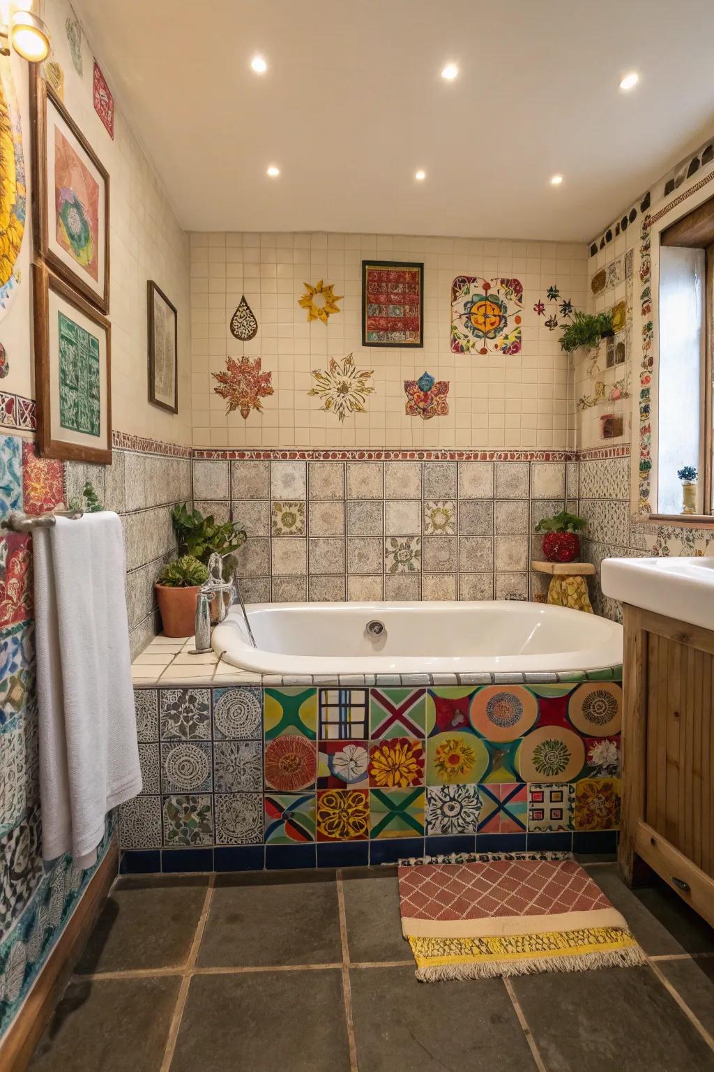 Creative personalization with eclectic mix and match tiles