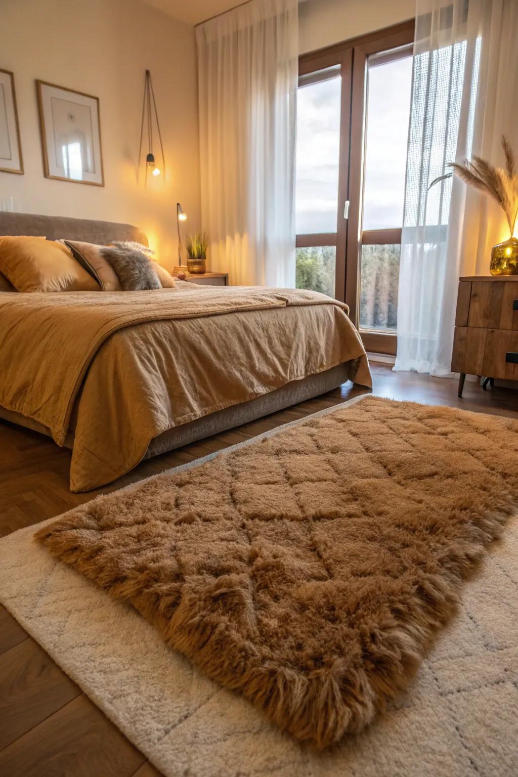 Wool carpets provide warmth and comfort.