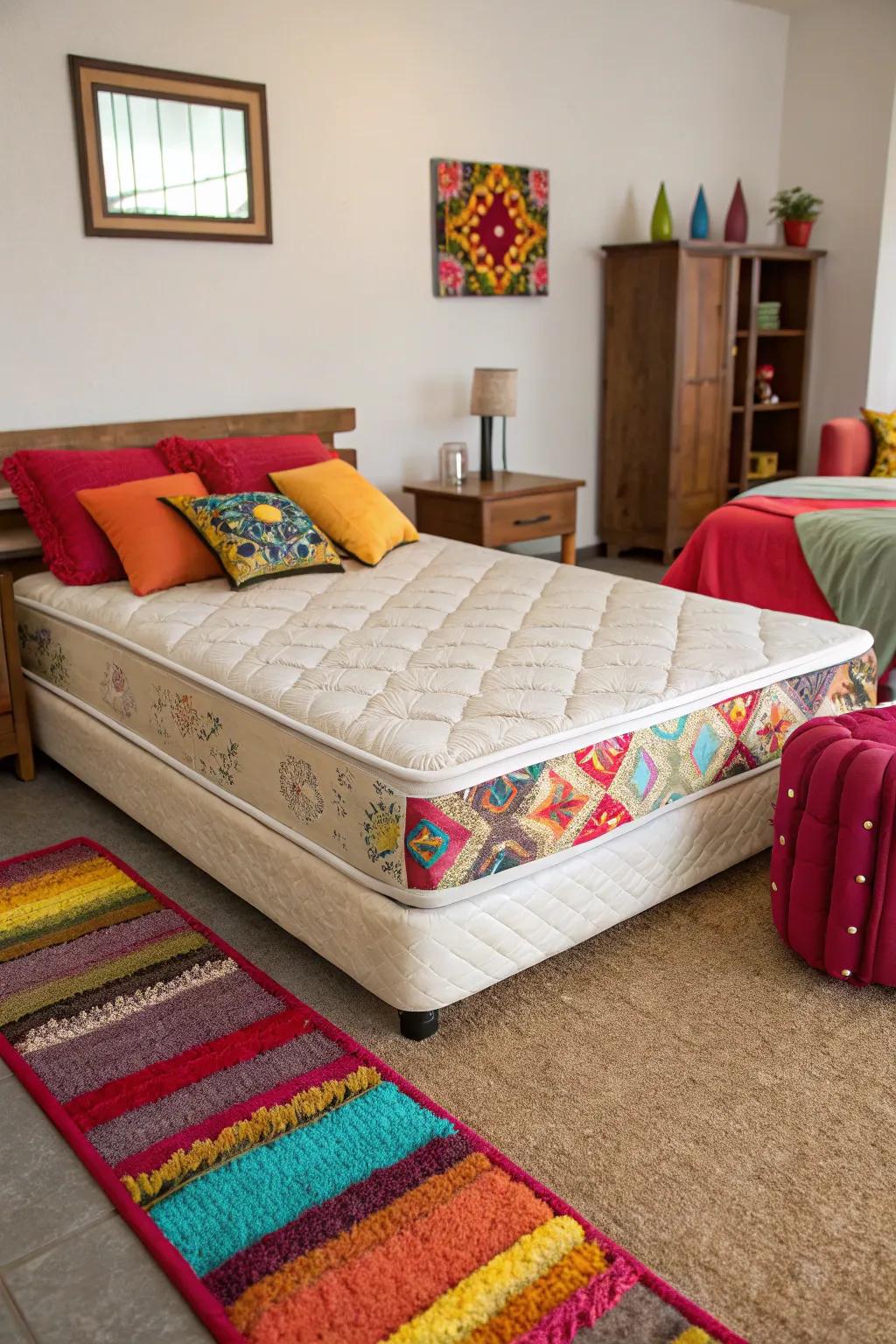 A splash of color adds energy and vibrancy.