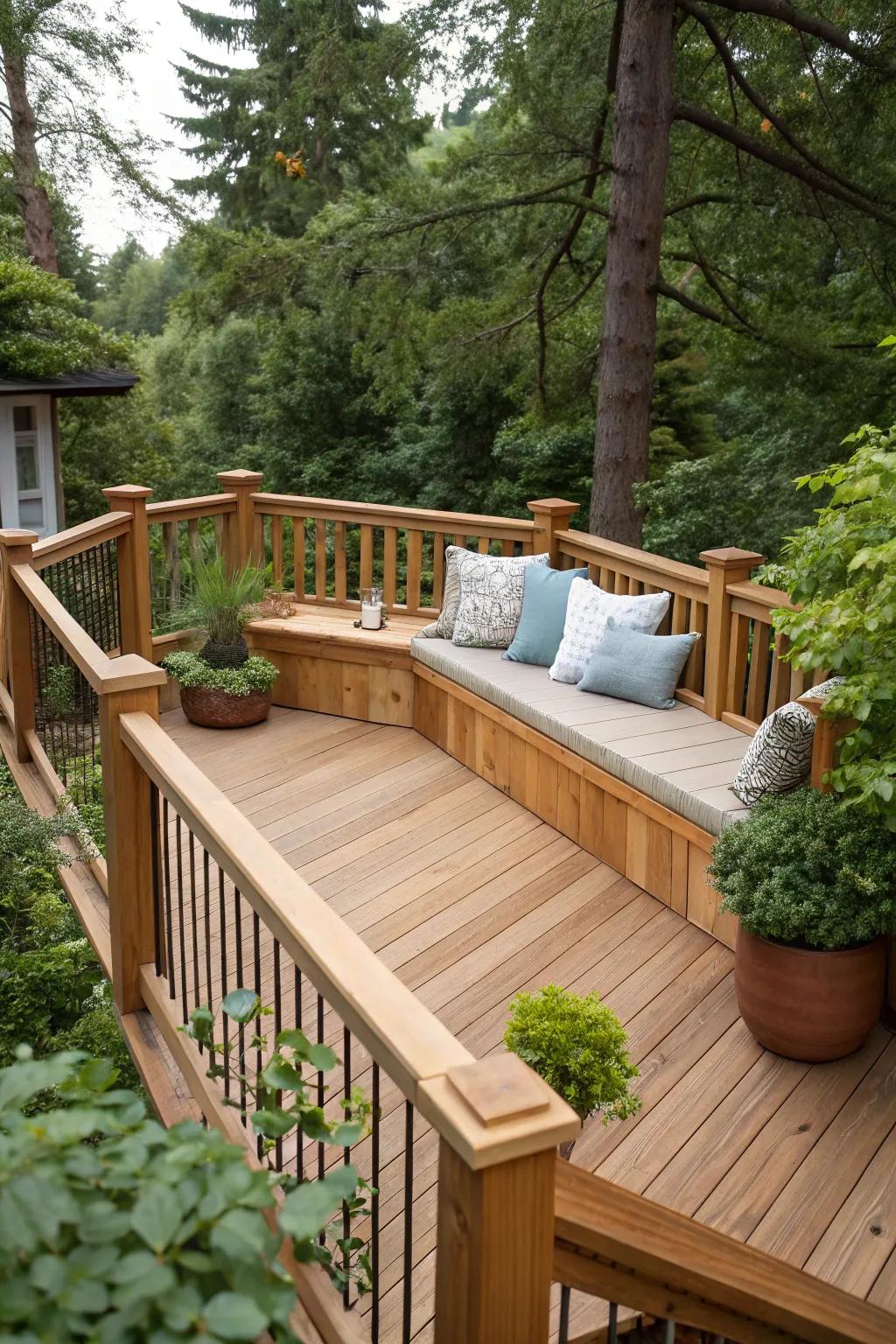 Relax stylishly with integrated lounging.