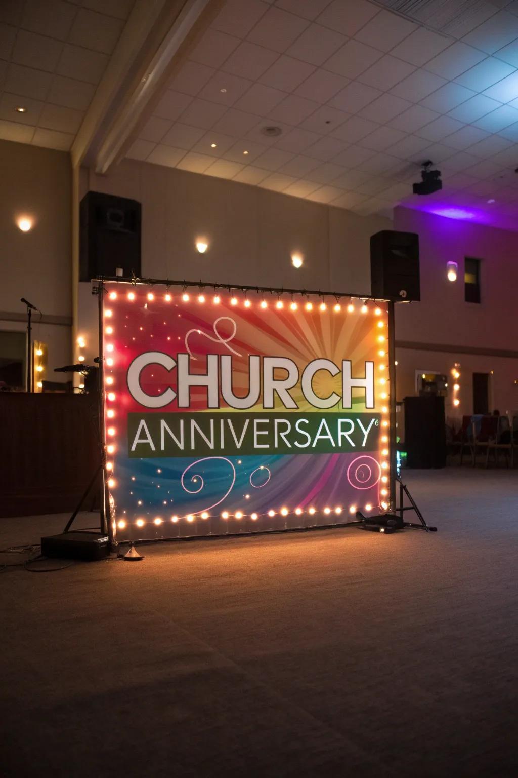 Illuminate your celebration with light elements.