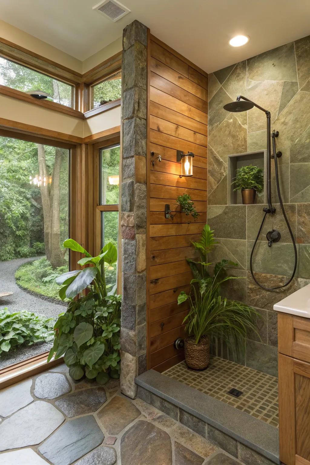 Reconnect with nature through your shower design.
