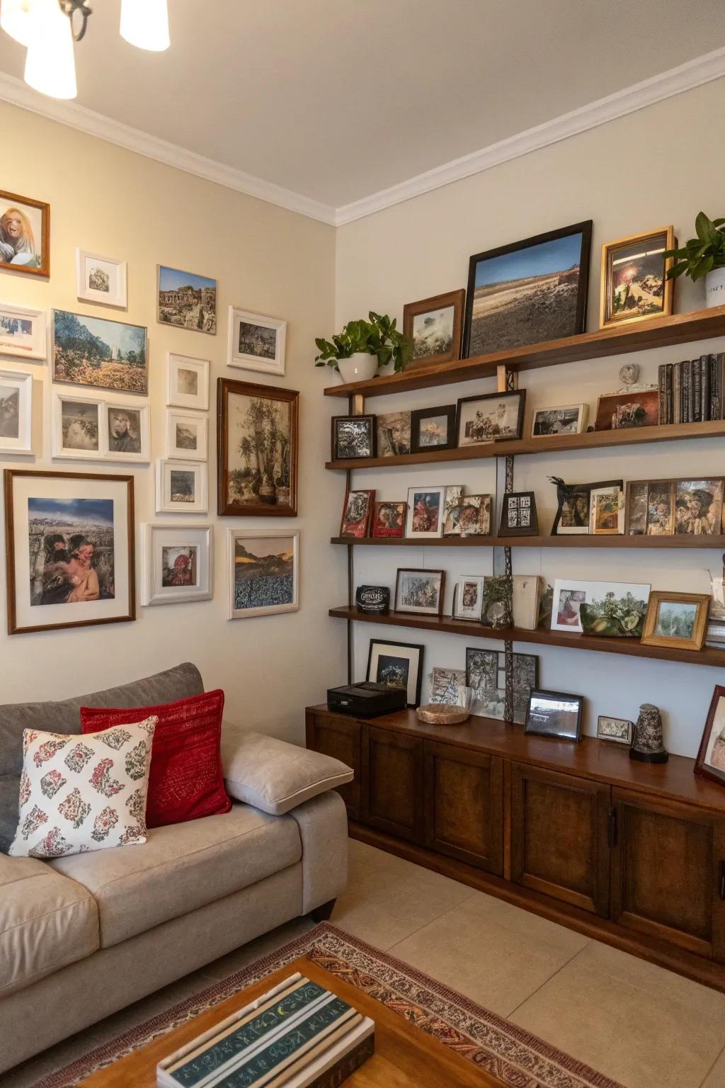 Personal touches make the living room uniquely yours.