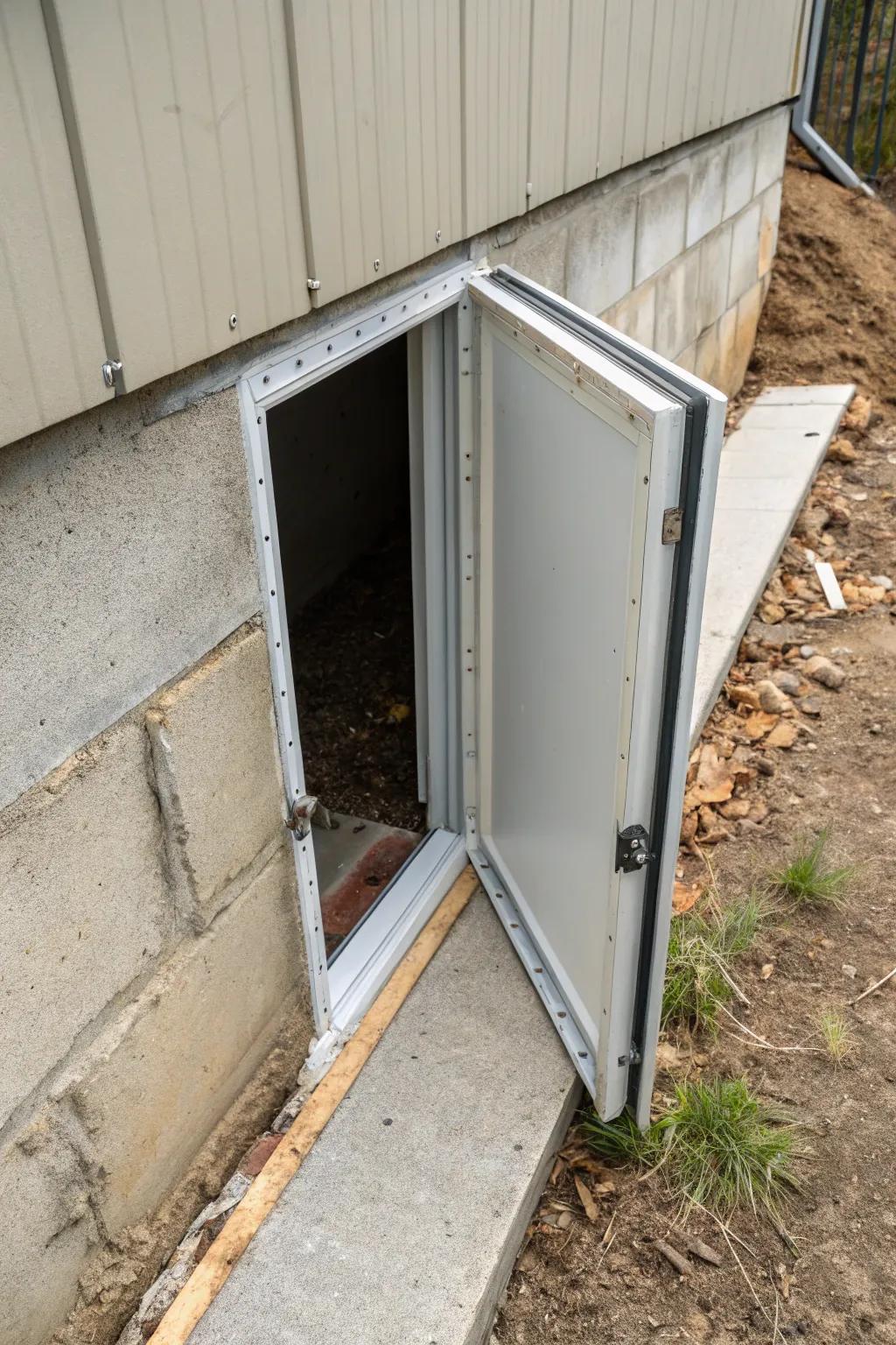 Weatherproof seals protect against moisture, ensuring a dry crawl space.