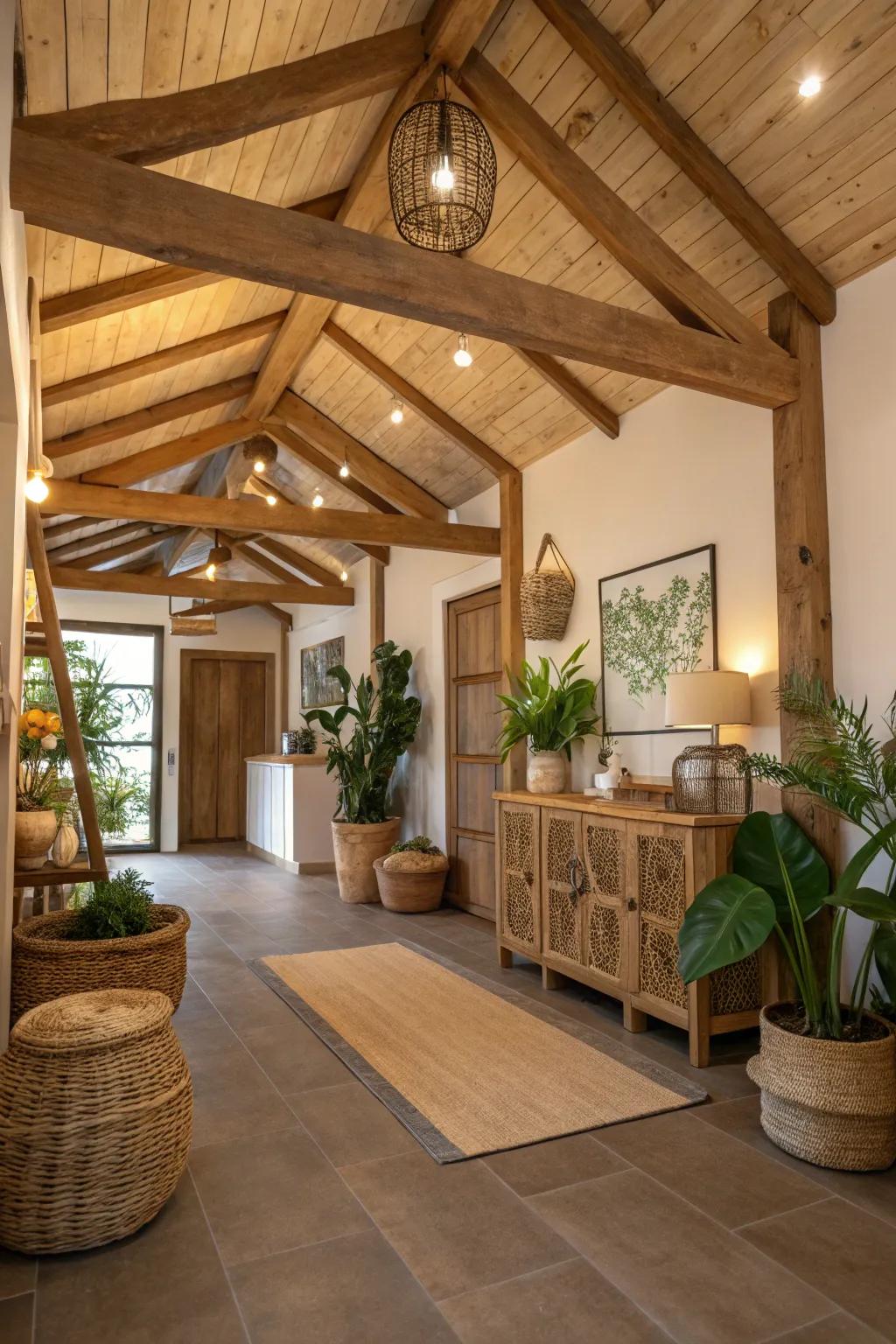 Sustainable beams bring a natural and earthy vibe to any space.