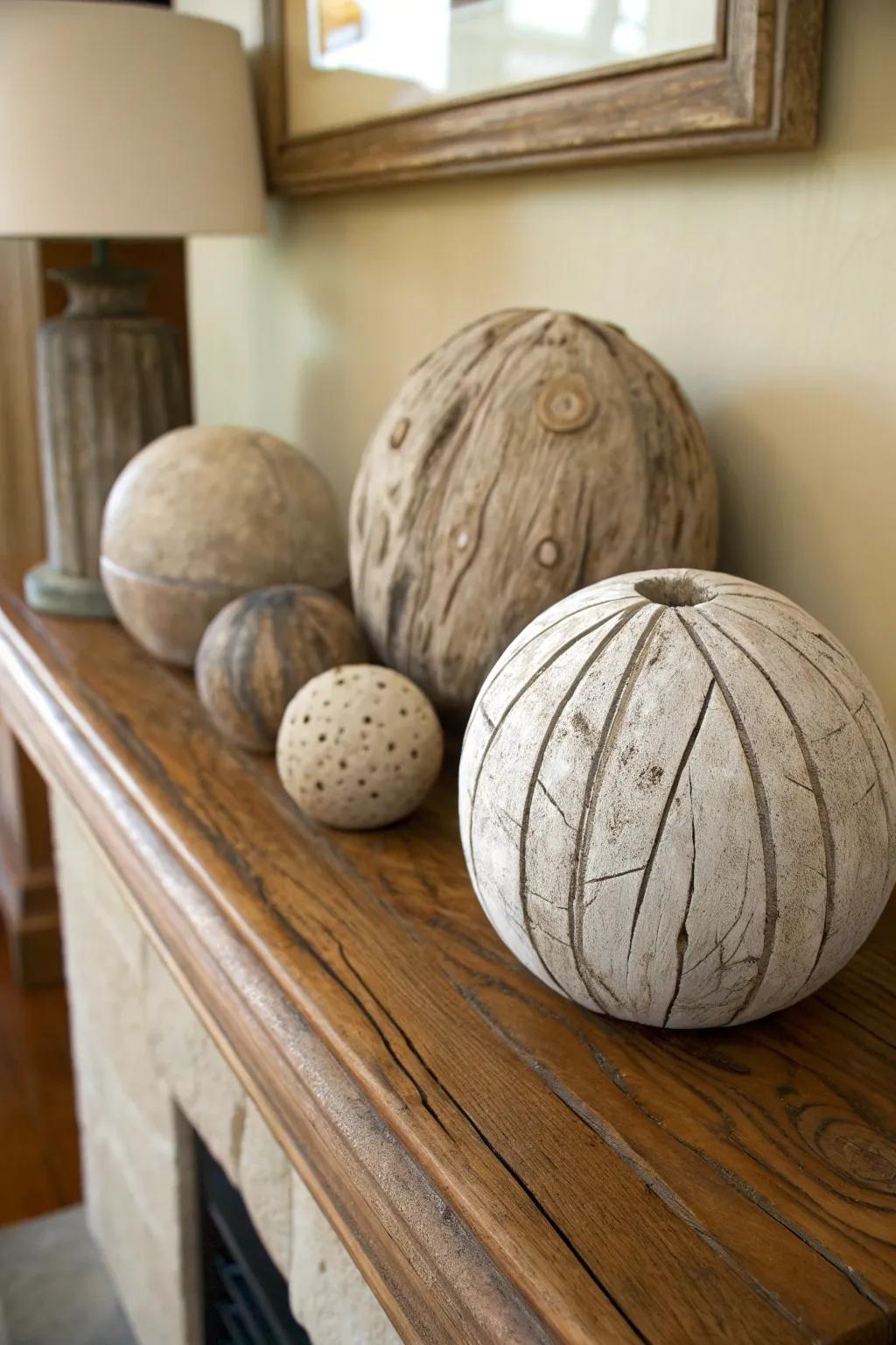 Shorewood orbs present a singular decorative component.