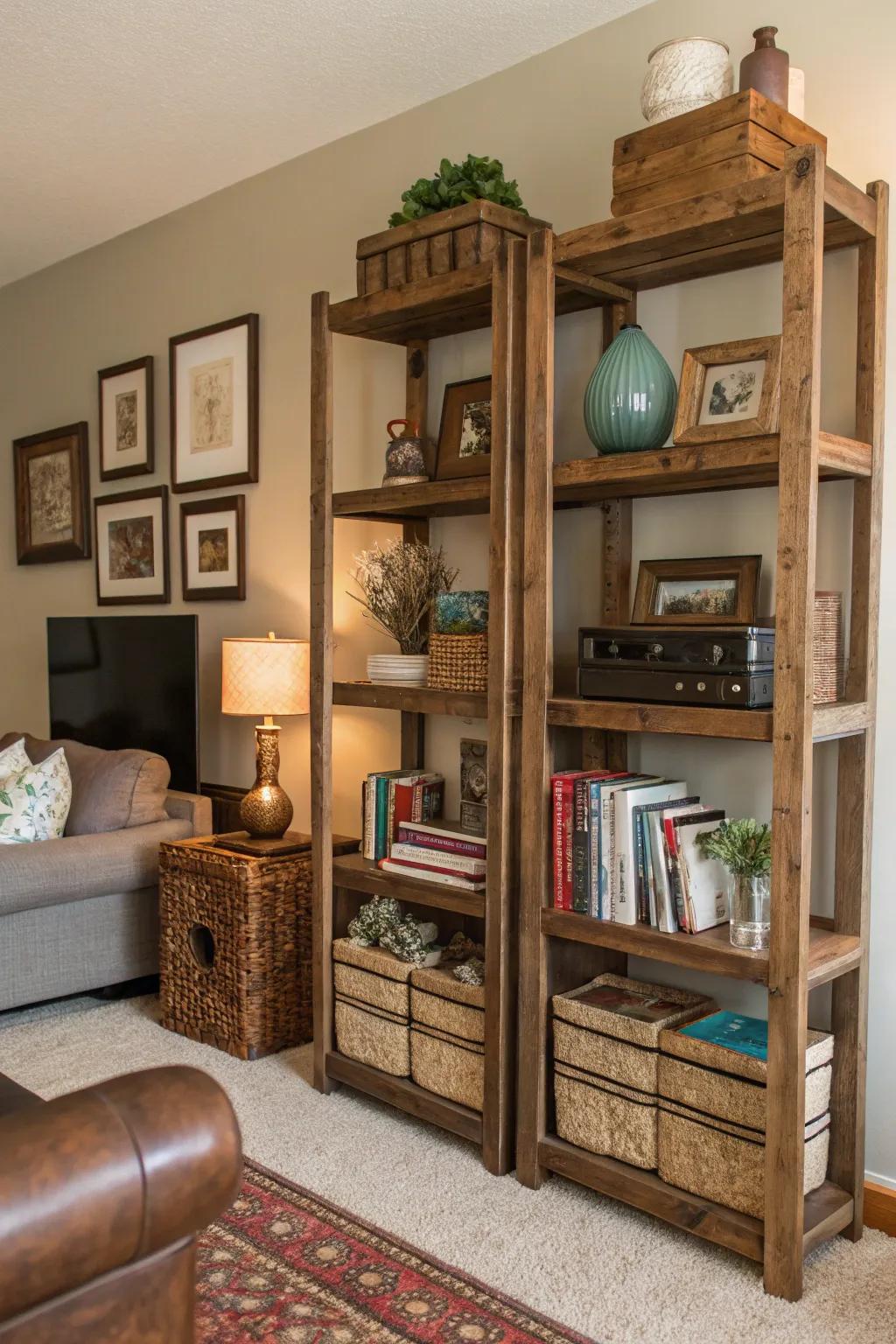 Countryside shelving combines storage with style.
