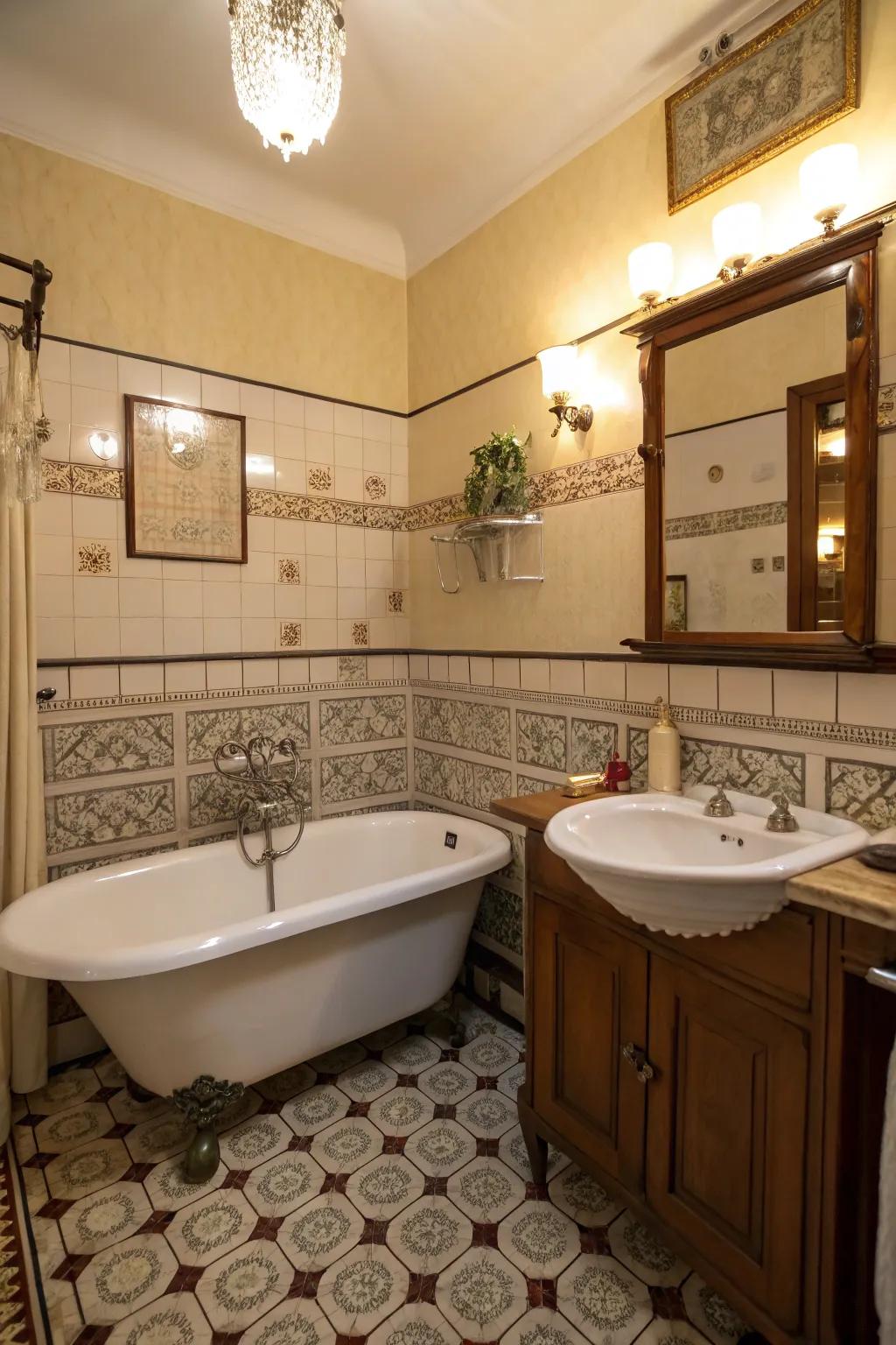 Heritage details add charm and a timeless feel to the ensuite.