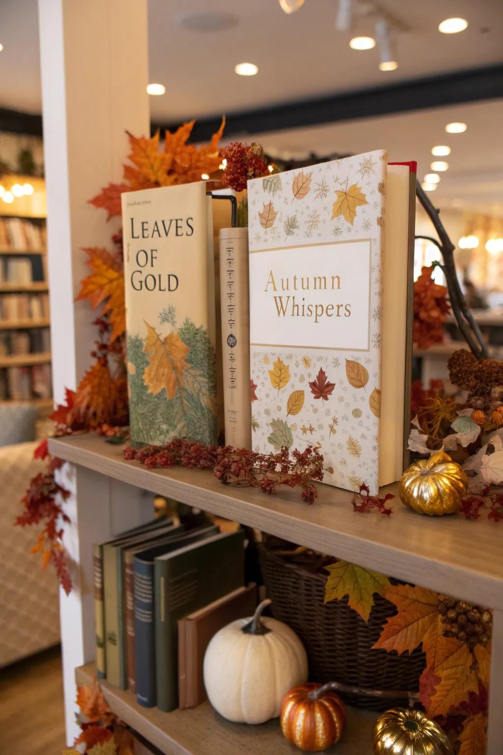 Curate a stunning seasonal book display for fall.