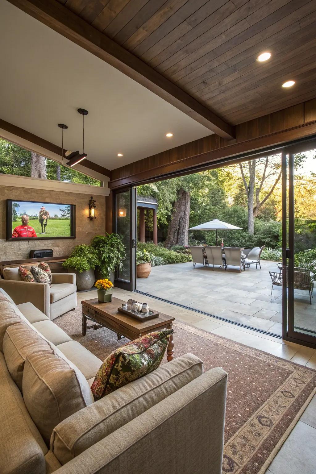 An outdoor connection expanding your entertainment options.