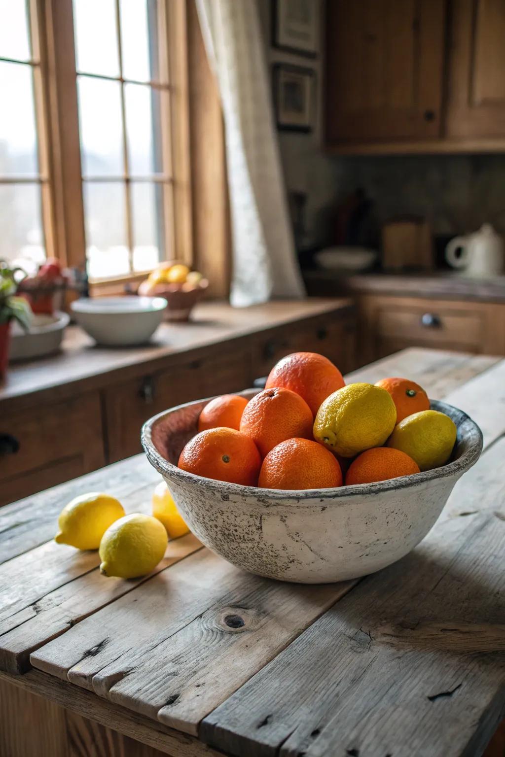 Citrus adds a burst of style and color.