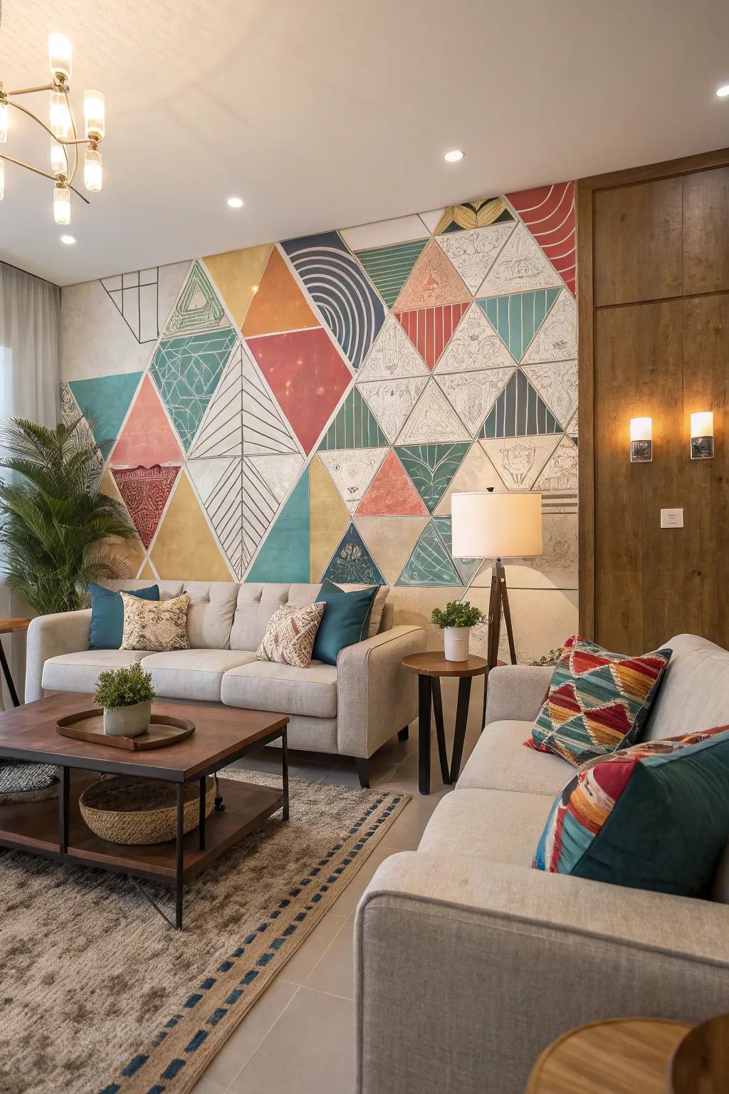 Convert your wall into a gallery through abstract artistry.