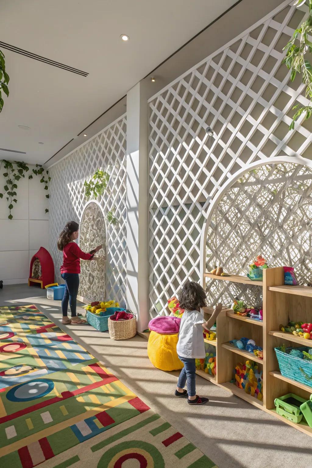 A playful frame design uplifting the atmosphere of a kids' corner.