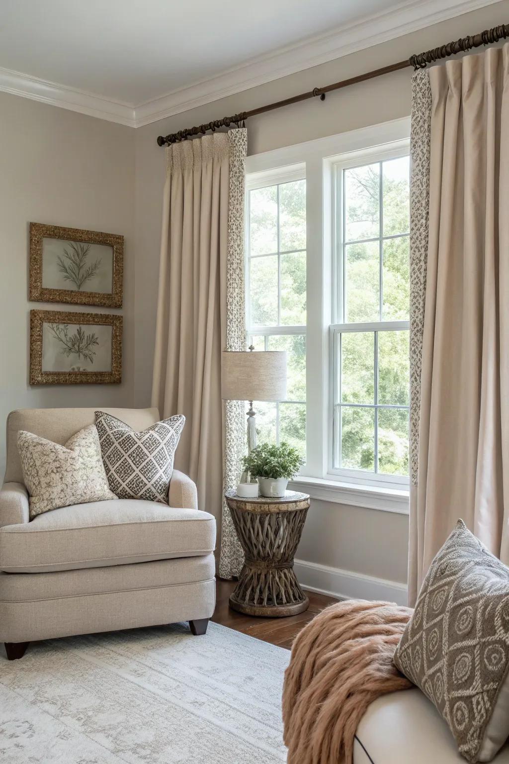 Taupe frames offer neutral balance and subtle sophistication.