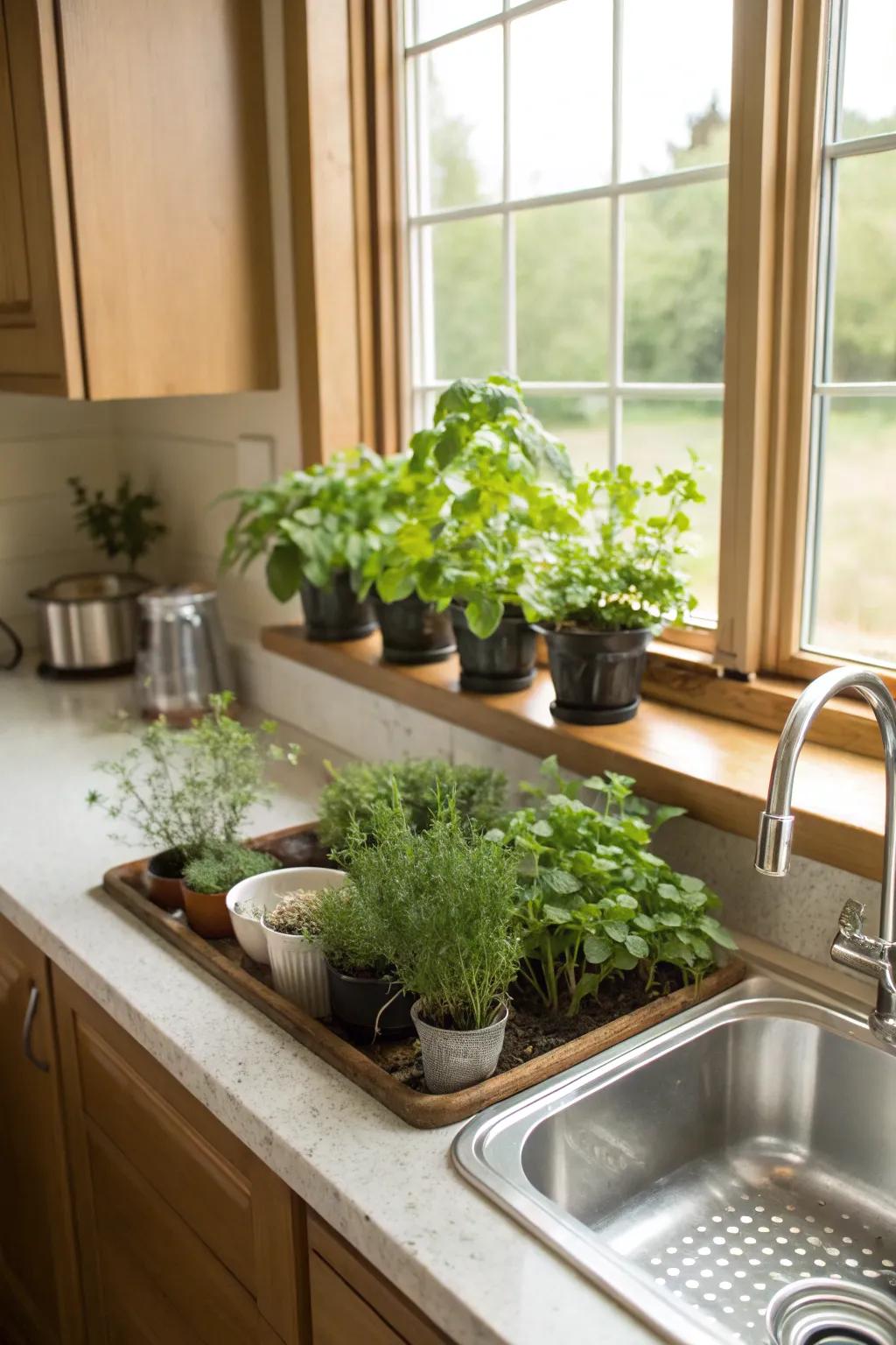 A herb garden that spices up your kitchen.