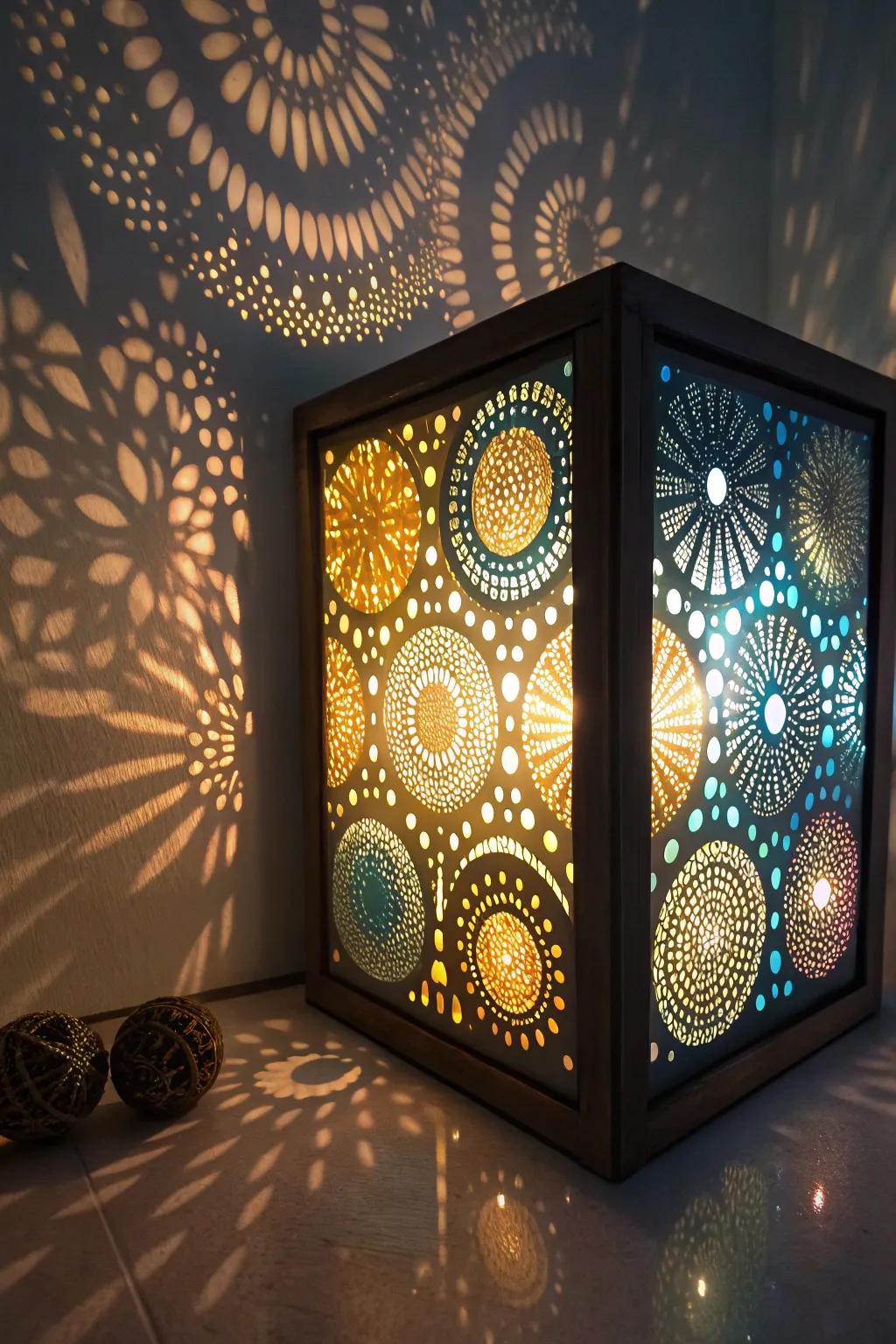 A dazzling illumination-filled Christmas display case