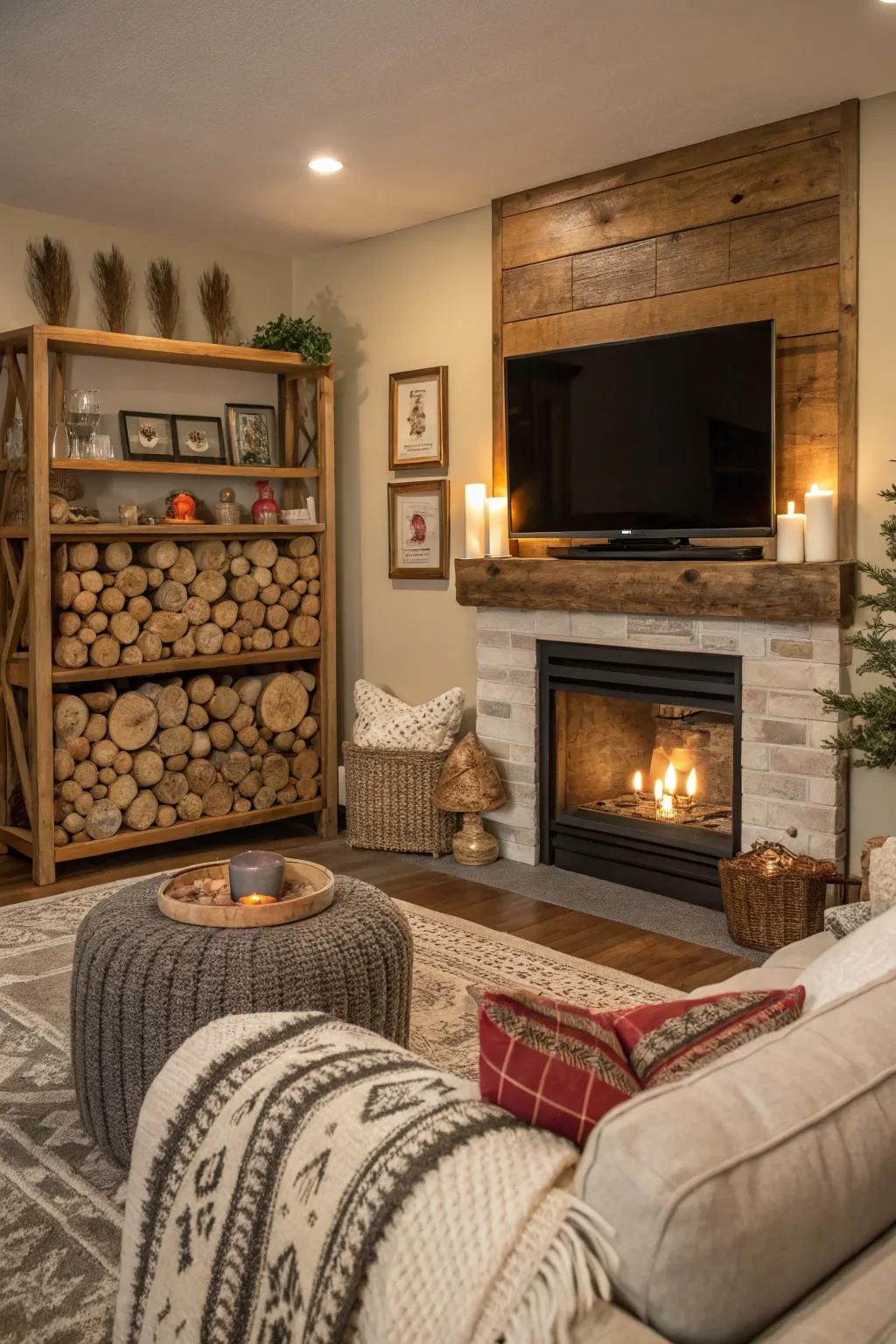 Varied textures add dimension and interest to the room.