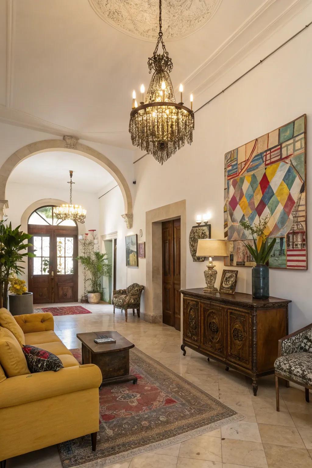 A memorable entryway with unexpected surprises