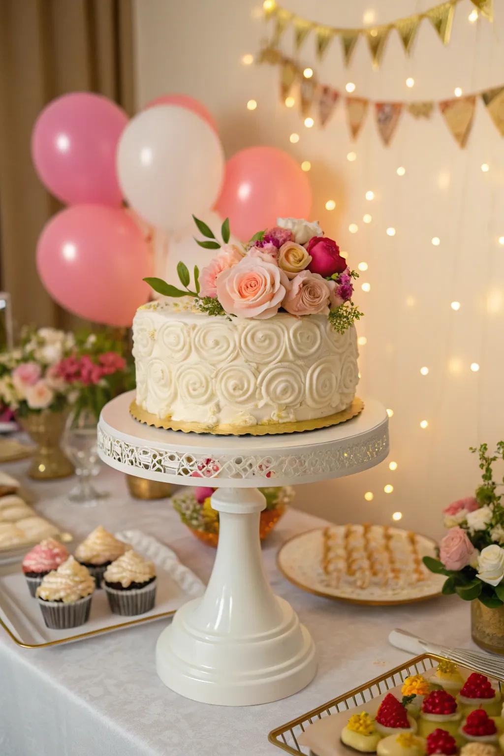 A cake stand turning your dessert into a masterpiece.