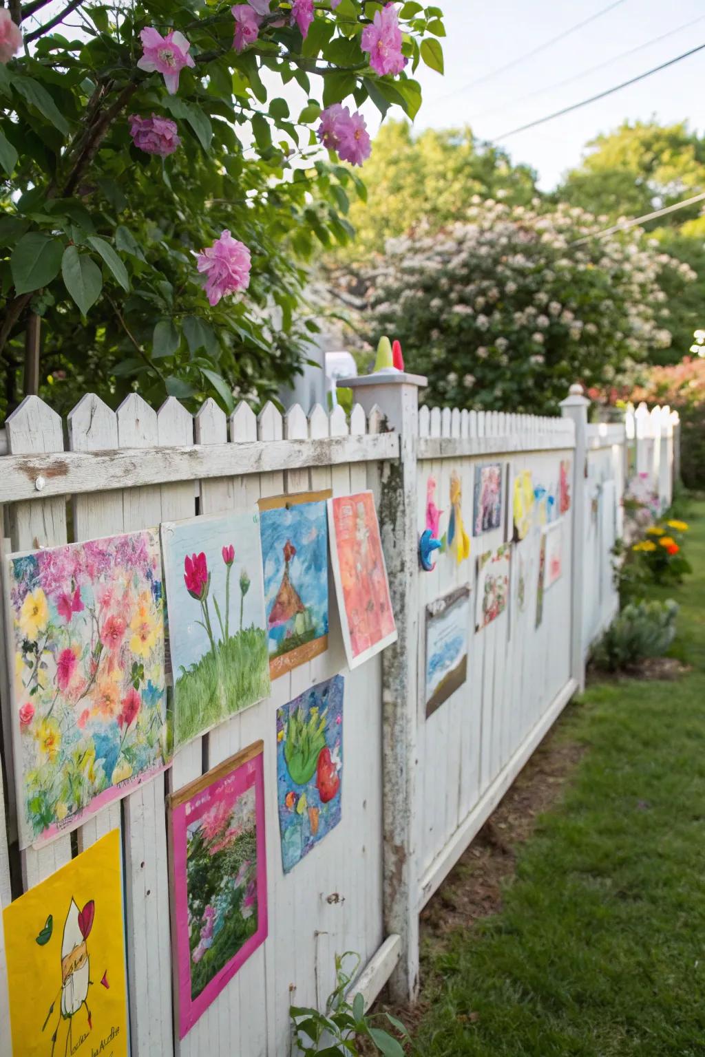 Showcase imagination with a garden art space.