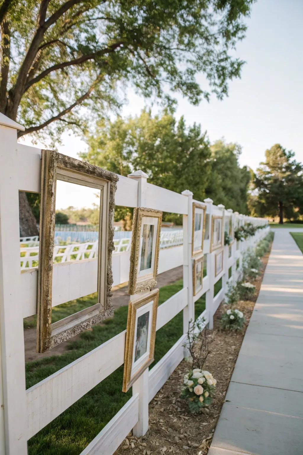 Get creative using vacant picture frames.