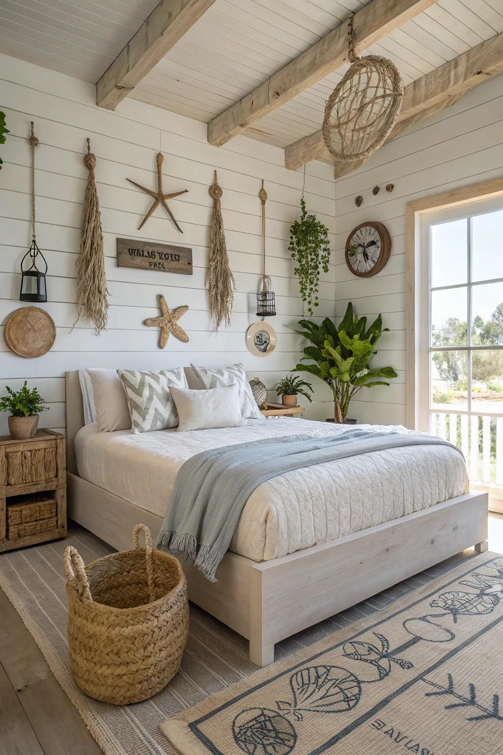 Seaside platform beds bring beachside peace indoors.