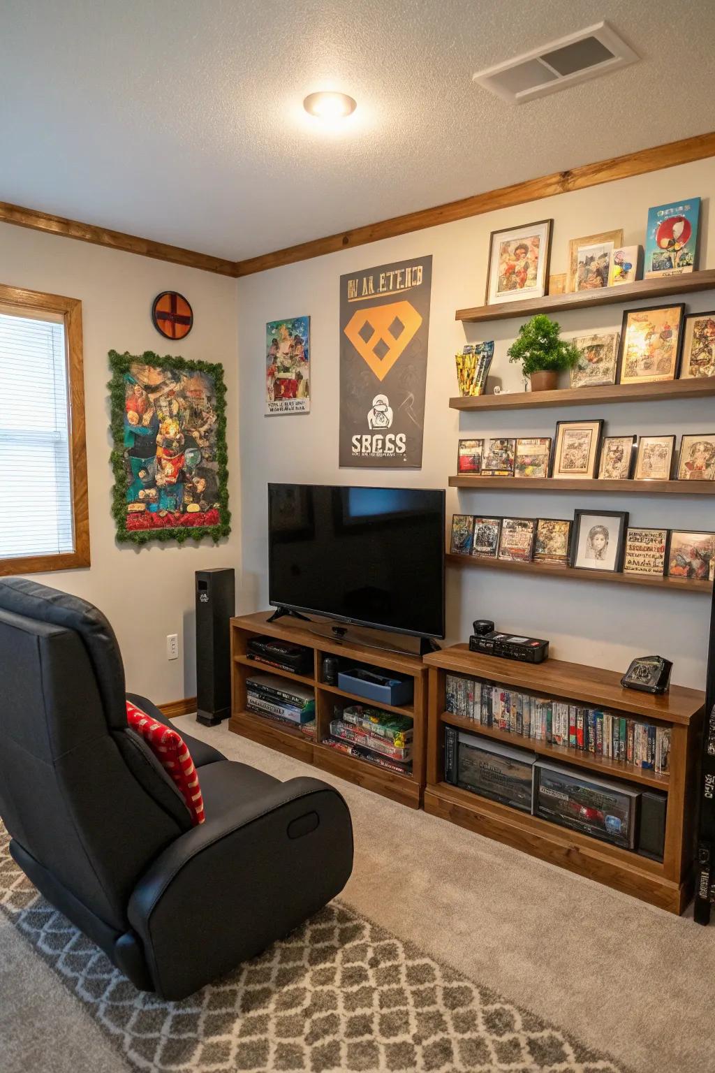 DIY art makes your gaming room unique.
