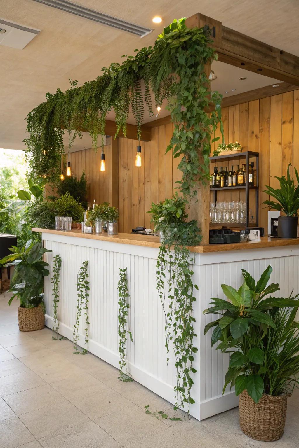 Foliage introduces freshness to your drink station.