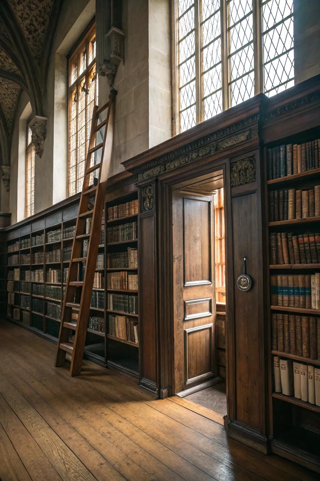 A hidden passage adds whimsy.