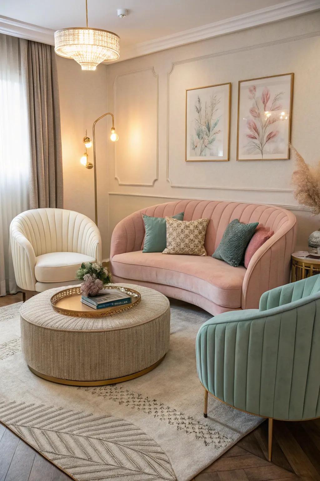 Furniture softens the place.