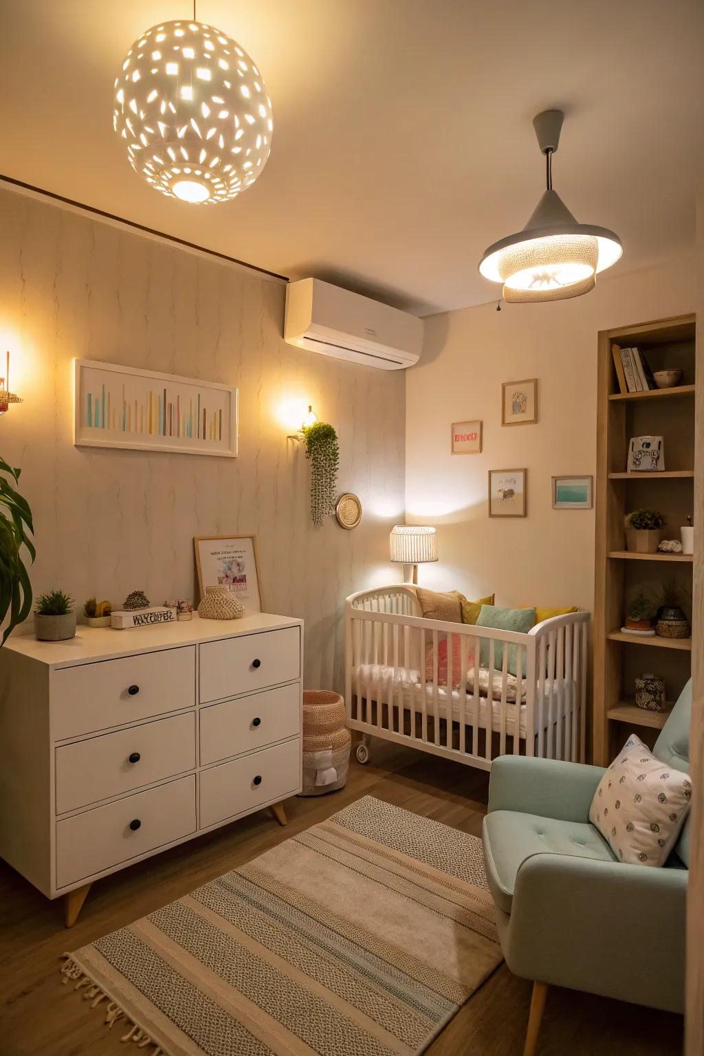 Smart lighting provides convenience and enhances ambiance.