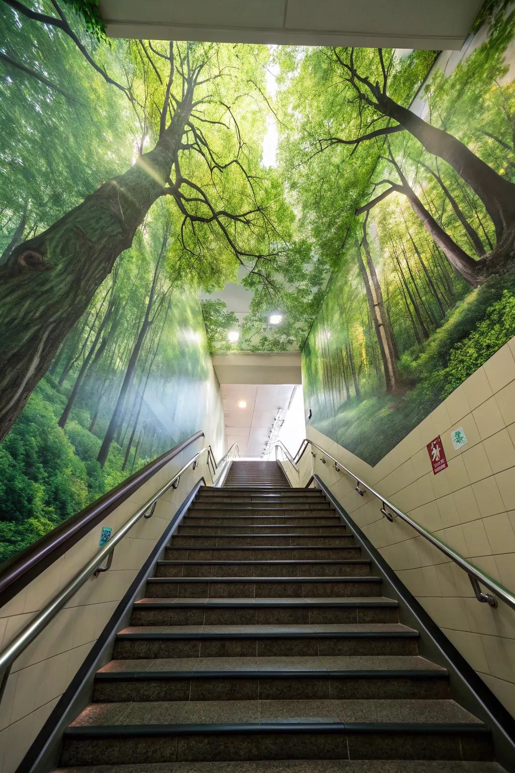 Walk through a woods top using this covering.