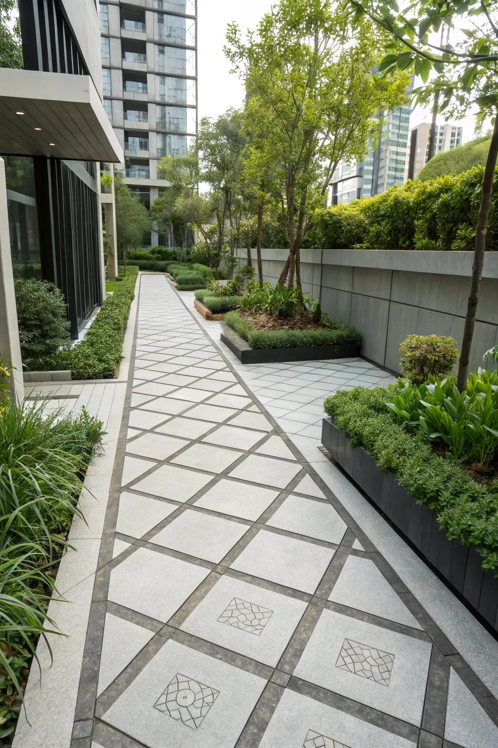 Embrace urban sophistication with a modern lattice design.