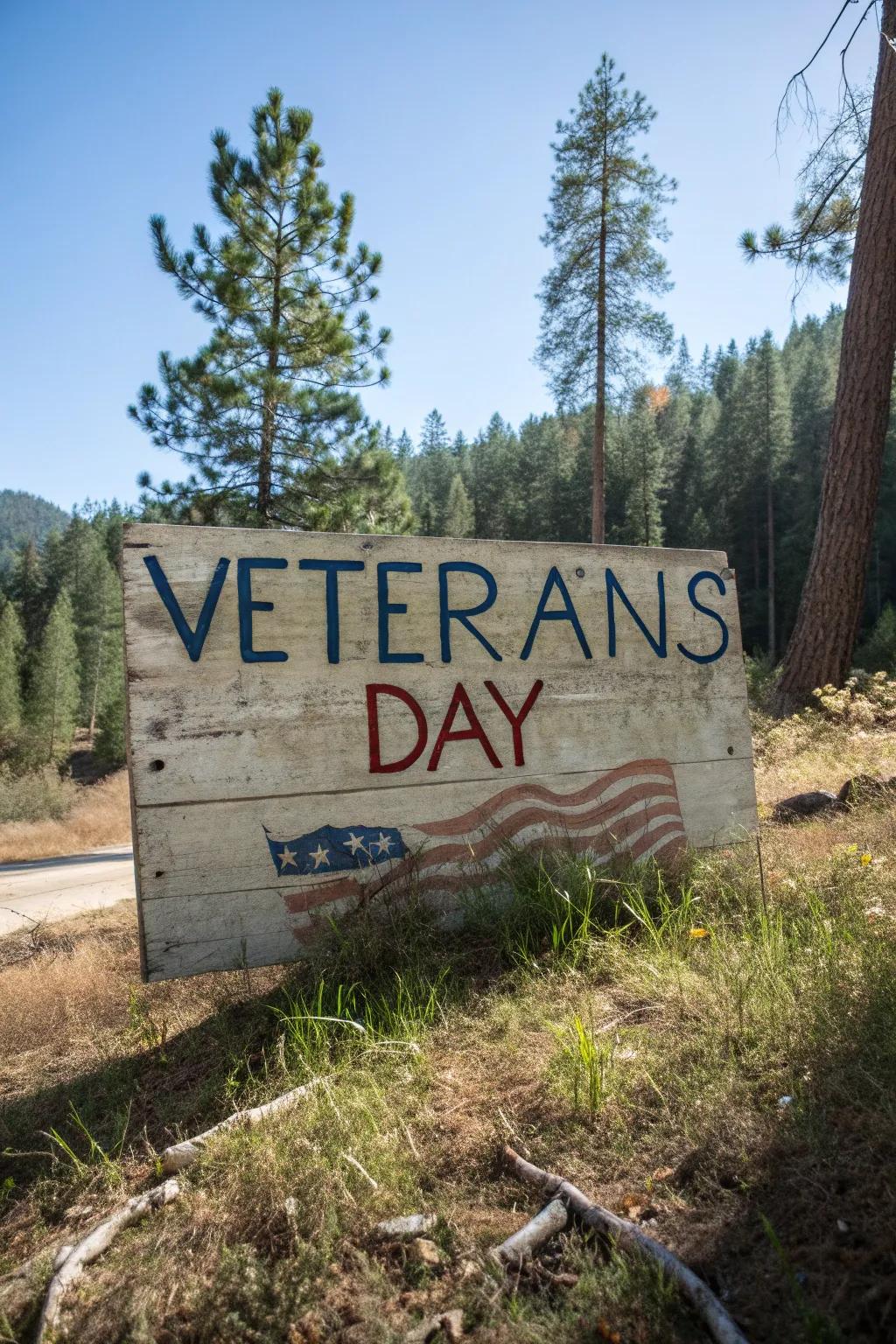 Eco-conscious design honoring both veterans and the earth.