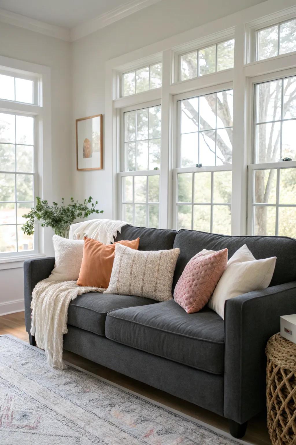 Warm whites and soft pastels create a gentle, inviting atmosphere.