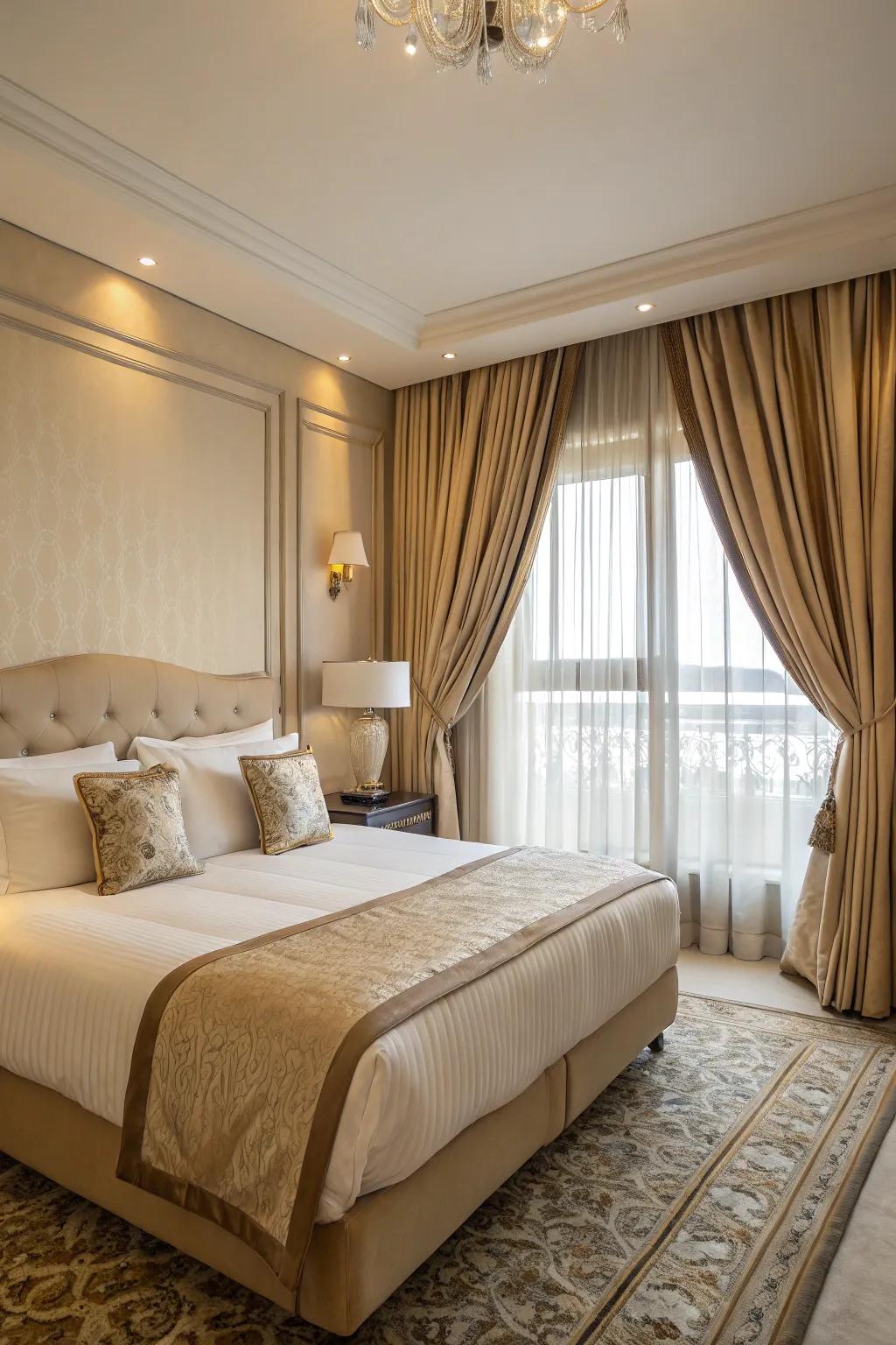 Soft textiles elevate comfort and style.