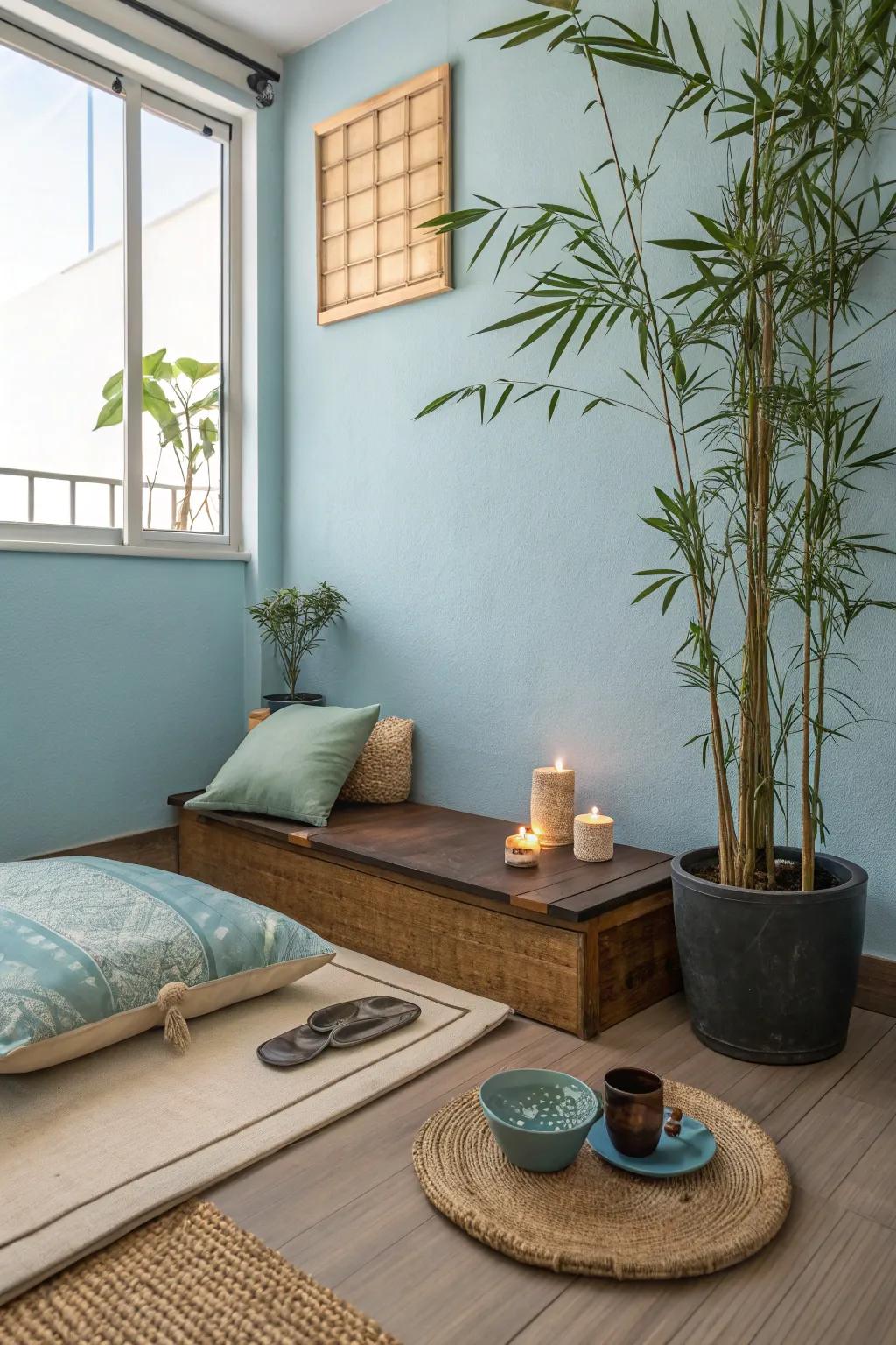 A Zen space offers tranquility and a place to unwind.