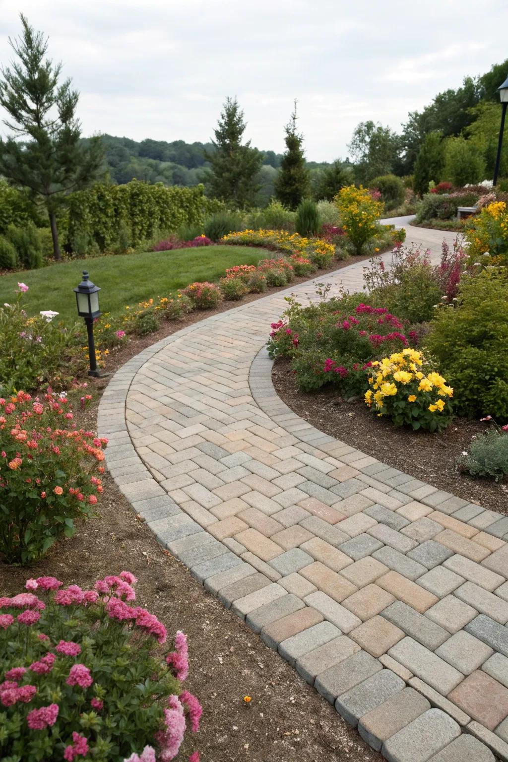 A fluid pathway that naturally meanders through your garden.
