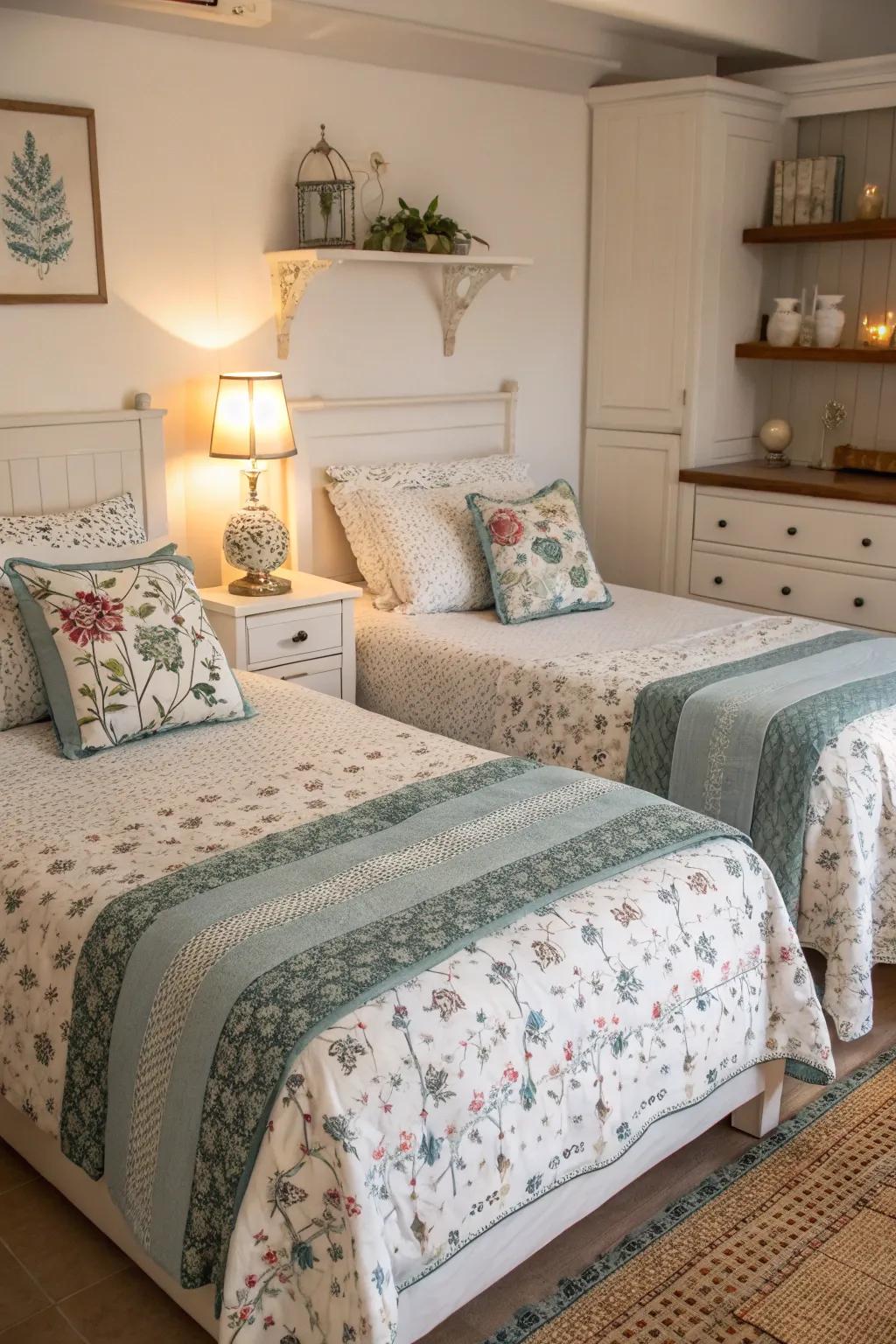 Matching bedding for a consistent style.