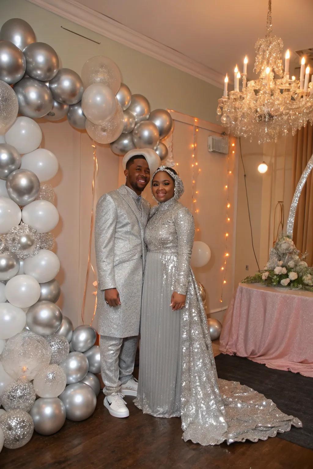 Silver sophistication to celebrate 25 years of love.