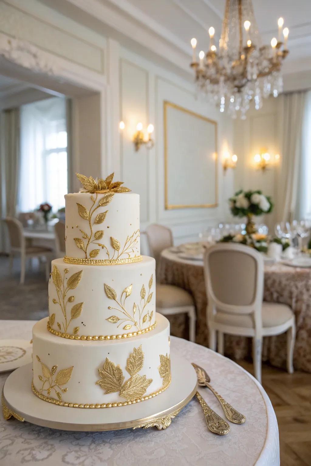 Gilded highlights introduce a touch of refinement to every birthday cake.