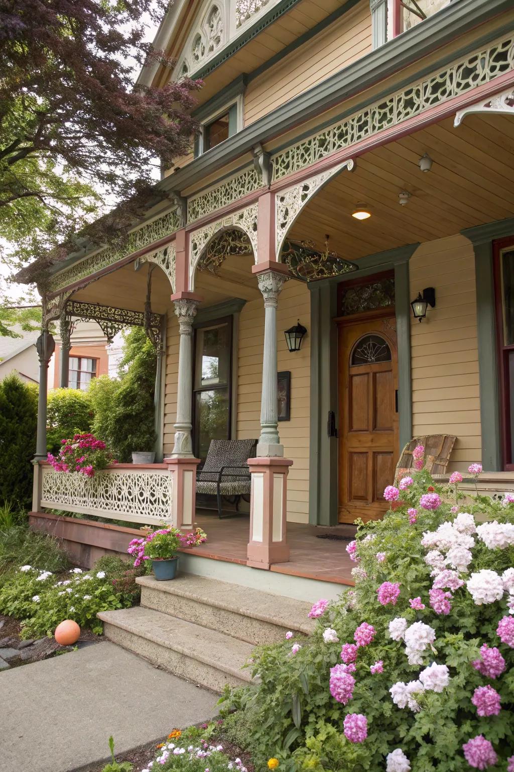 Chic architectural accents that introduce timeless charm.